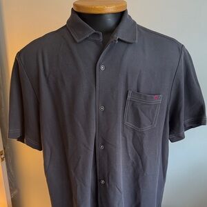 Tommy Bahama Dark Gray Casual Button-Down Shirt